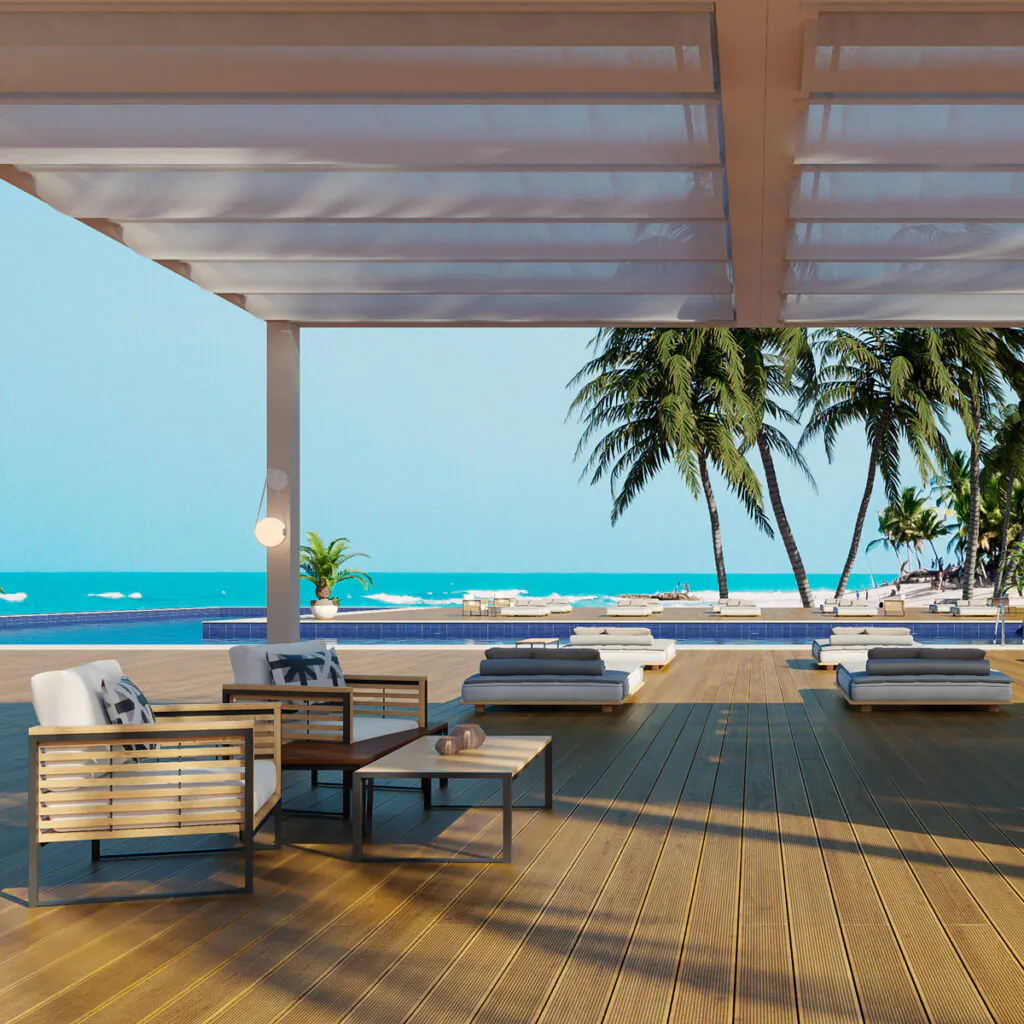 Cobertura Romana: para proteção contra sol