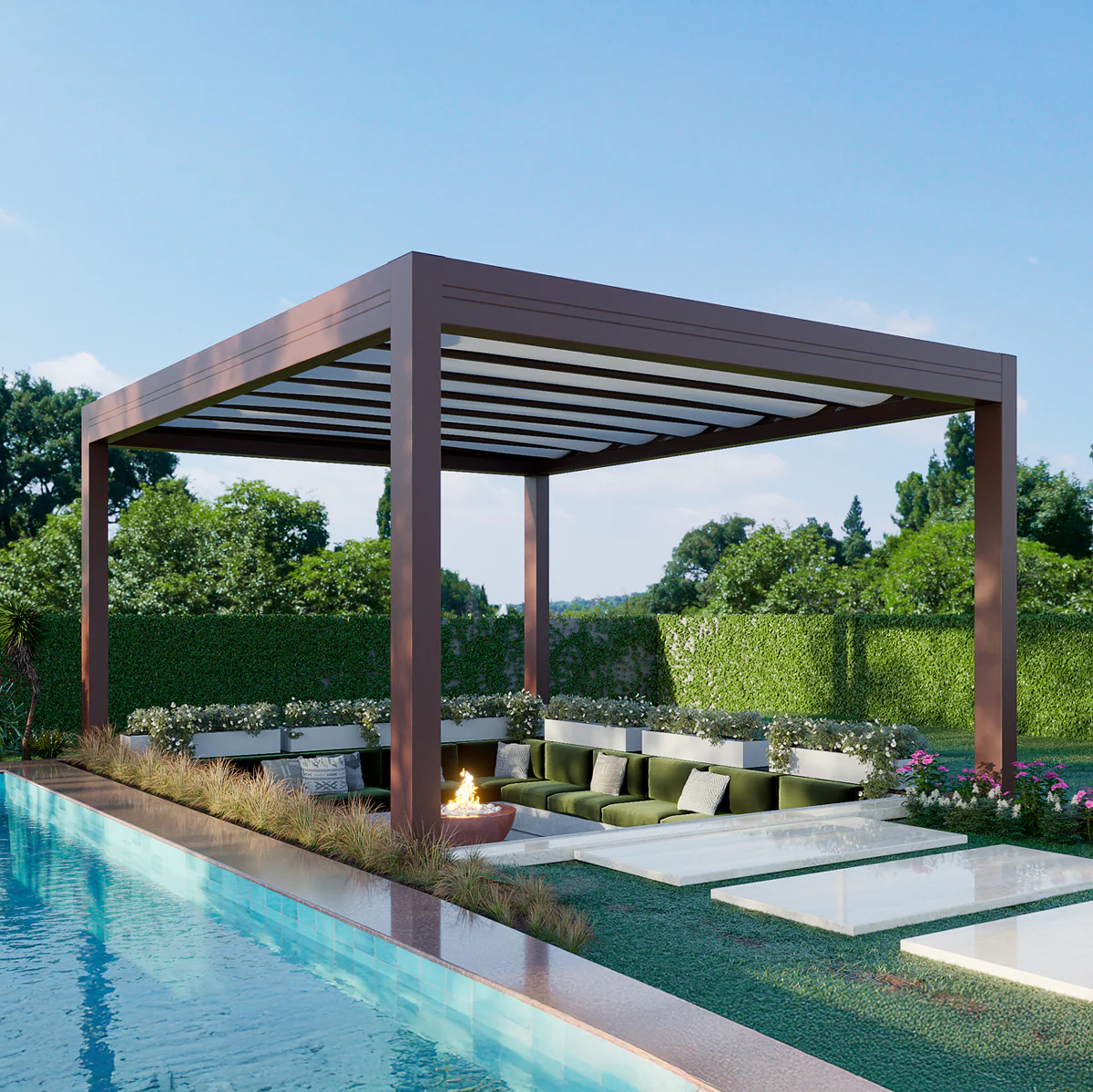 Cobertura retrátil para área externa com design sofisticado em Curitiba