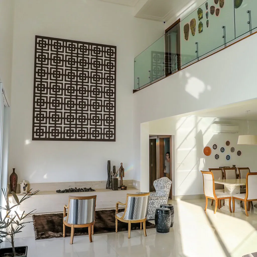 Uso de painel arquitetônico como elemento decorativo